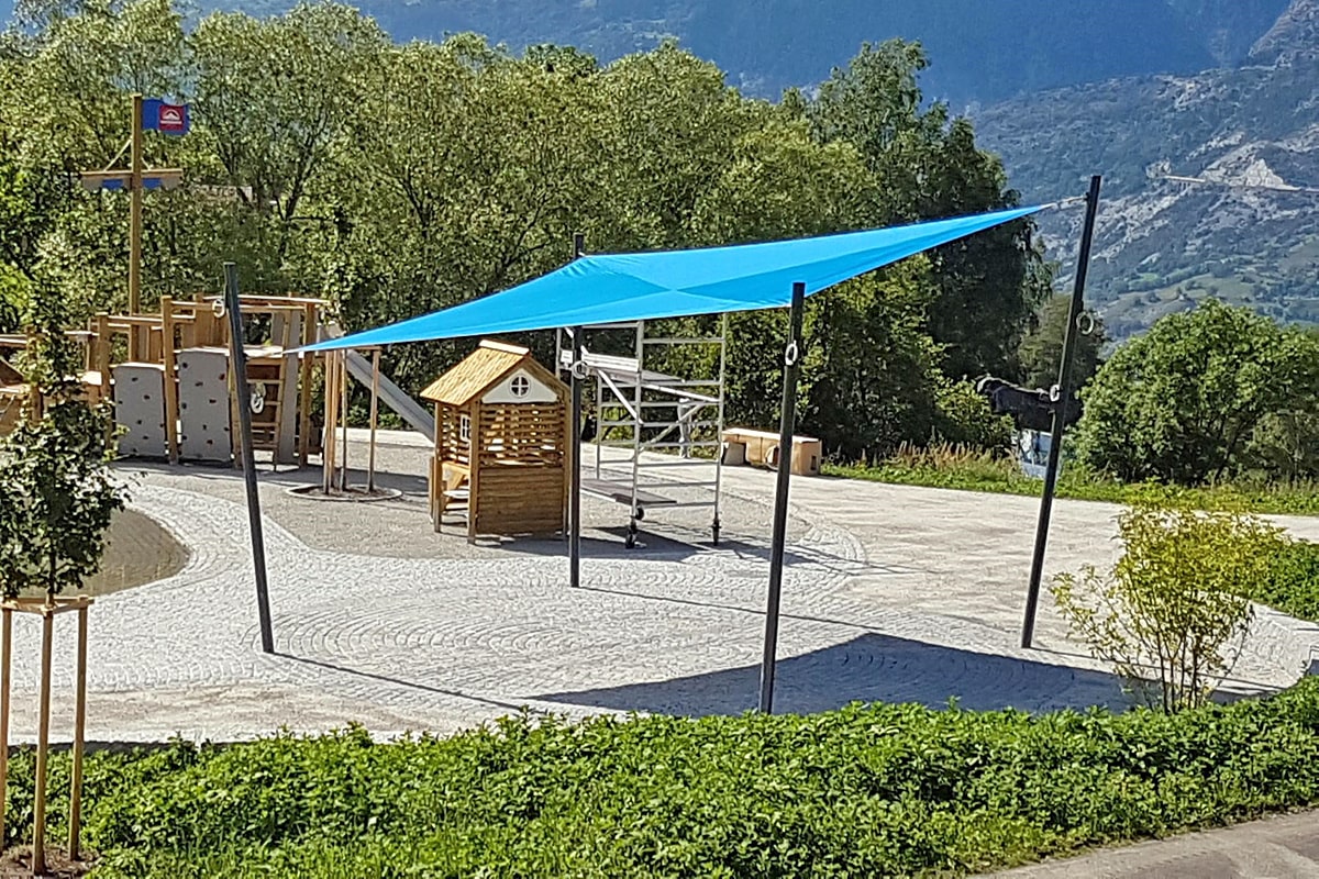 Neuanfertigung Sonnensegel für einen Kinderspielplatz